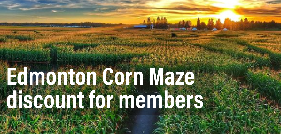 Edmonton Corn Maze discount for members
